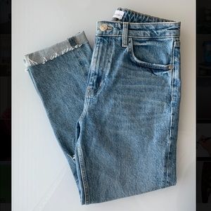 Zara jeans cuffed at ankles